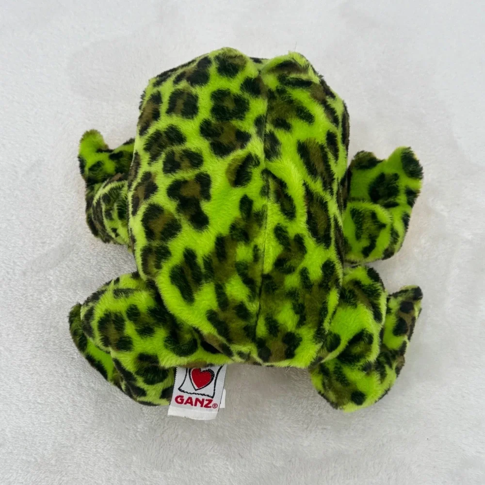 Vintage 2005 Ganz Webkinz Bullfrog Plush Green Spotted Stuffed Animal Frog HM114